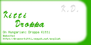 kitti droppa business card